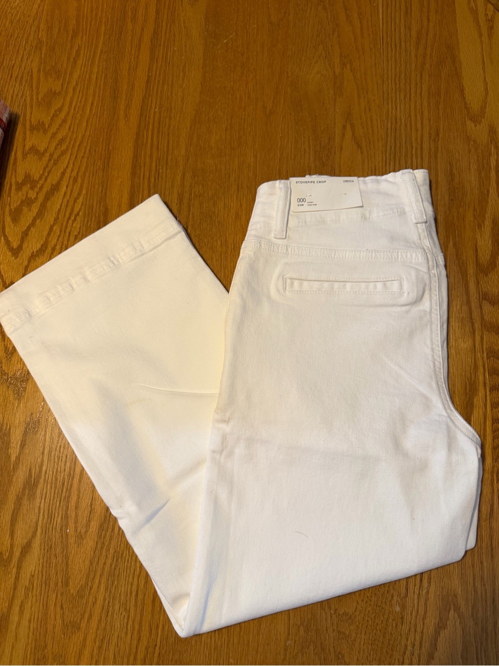 NWT American Eagle White High-Waisted Stovepipe Crop Jeans Pants Size 000 Short